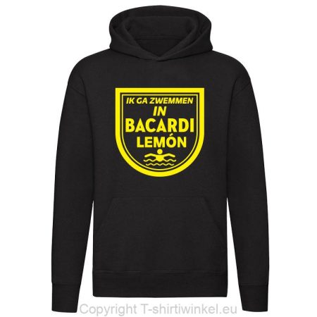 Hoodie - Ik ga zwemmen in Bacardi Lemon